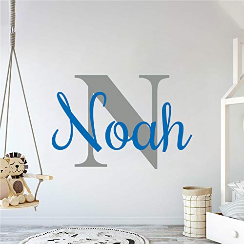 Multiple Font Custom Name & Initial Nursery Wall Decal - Mural Wall De ...