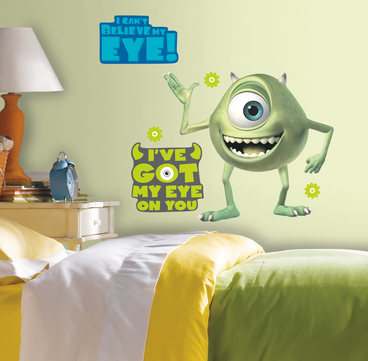 monsters inc wall stickers Monsters Inc Giant Mike Wazowski Peel & Stick Wall Decals