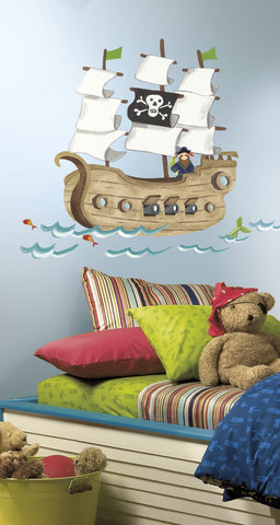 Pirate Ship Peel & Stick Giant Wall Decals image