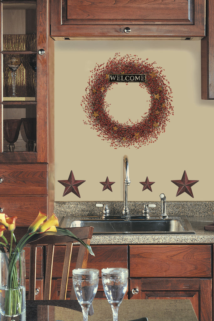 Country Wreath Peel & Stick Giant Wall Decal image