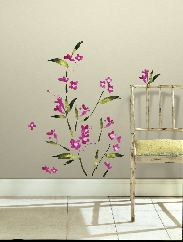 Fuchsia Flower Arrangement Peel and Stick Wall Decals image