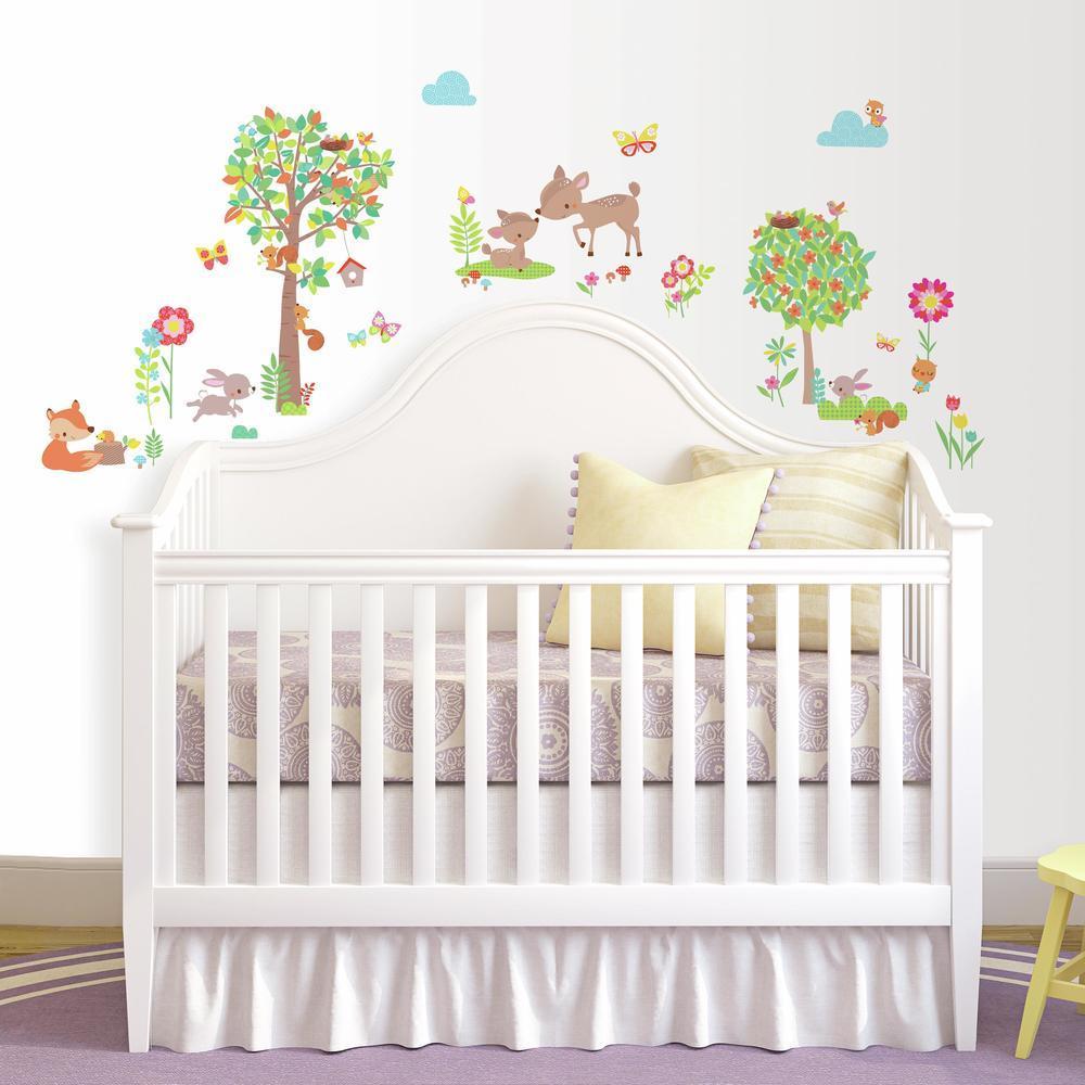 WOODLAND CREATURES PEEL AND STICK WALL DECALS – WallDecals.com