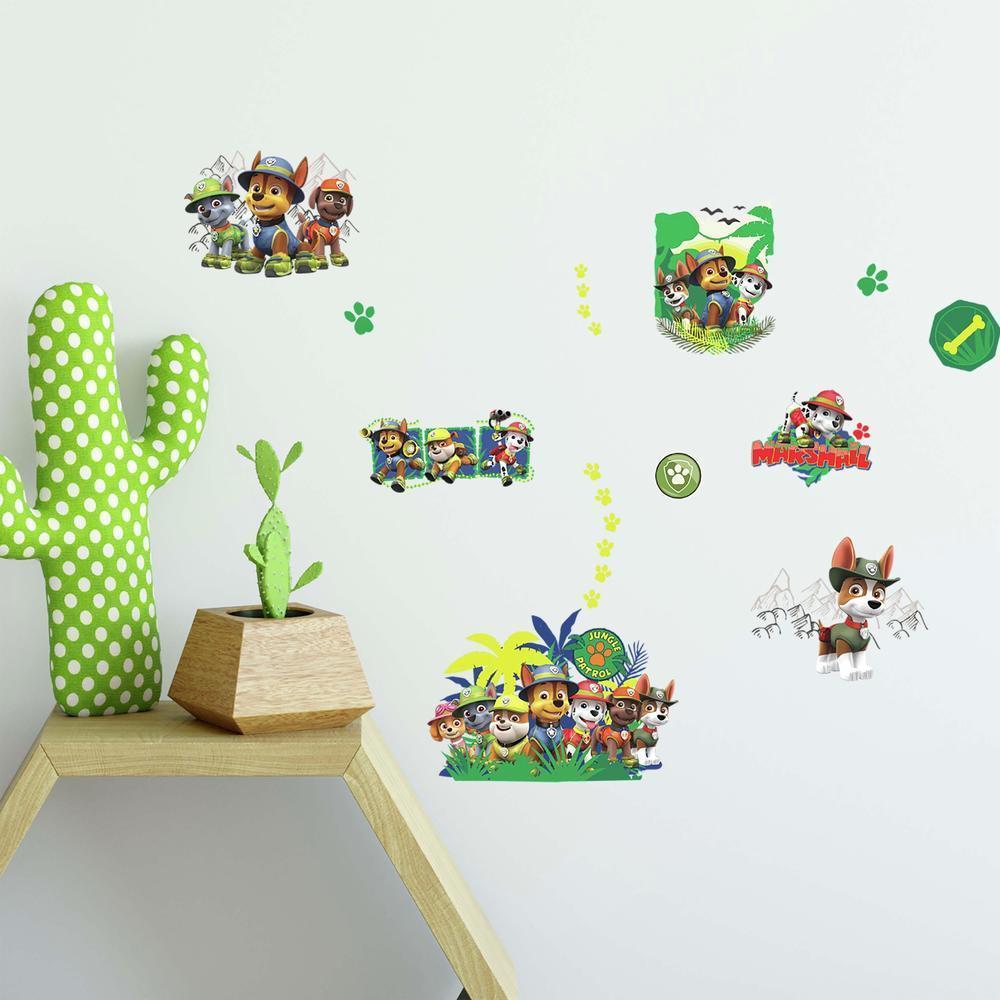 PAW PATROL - JUNGLE PEEL AND STICK WALL DECALS – WallDecals.com