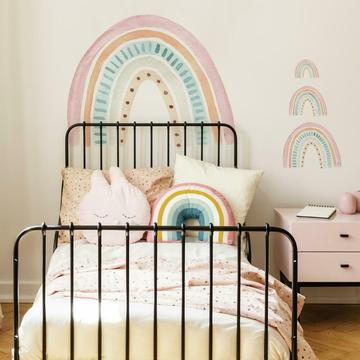 WATERCOLOR RAINBOW PEEL AND STICK GIANT WALL DECAL – WallDecals.com