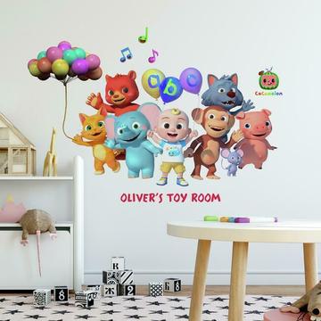 COCOMELON PEEL AND STICK GIANT WALL DECALS WITH ALPHABET
