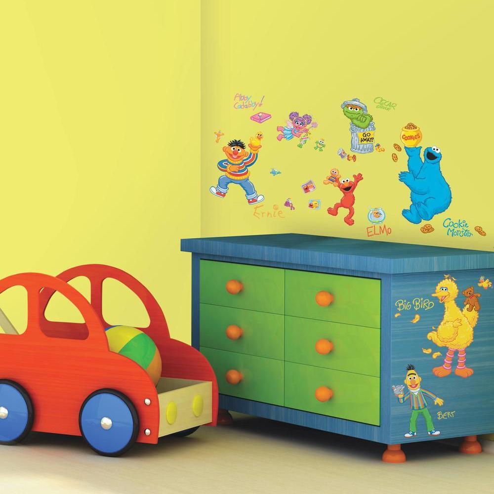 SESAME STREET PEEL & STICK WALL DECALS – WallDecals.com
