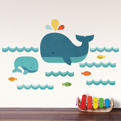 Whale Baby Wall Decal