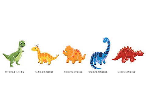 Sunny Decals Dinosaur Fabric Wall Decals (Set of 5)