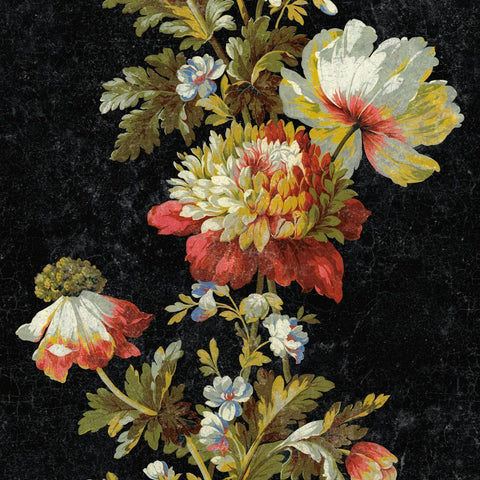 VINTAGE FLORAL STRIPE PEEL & STICK WALLPAPER