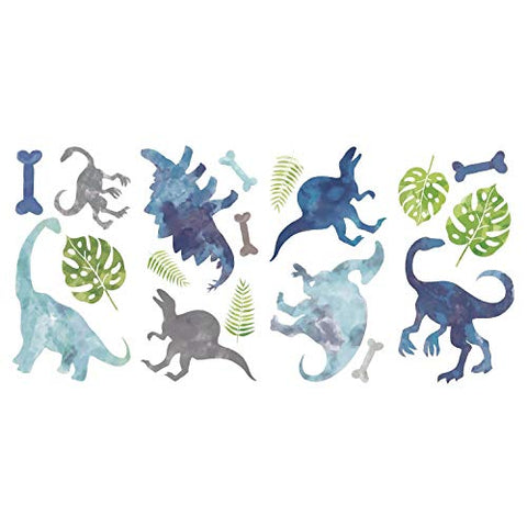 RoomMates Watercolor Dinosaur Peel And Stick Wall Decals