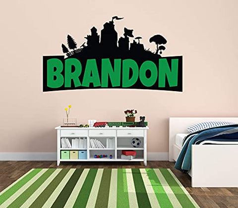 Custom Name Wall Decal - Famous Game - Wall Decal for Home Bedroom Nursery Playroom Decoration (Wide 40"x22" Height)
