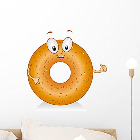 Wallmonkeys Bagel Gesture Wall Decal Peel and Stick Graphic WM244737 (18 in H x 18 in W)