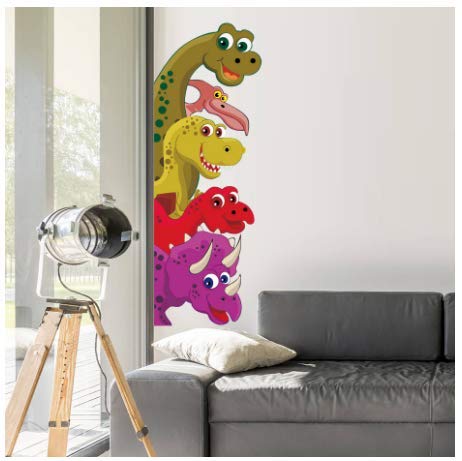 DorAn Dinosaurs Behind The Door Decals Dinosaur Wall Decals Peel & Stick Removable Stickers for Children Kids Bedroom Living Room Mural Wall Art