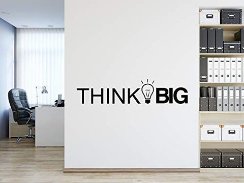 My Vinyl Story Think Big Office Decor Wall Art Wall Decal Inspirational Motivational Vinyl Office Supplies Home Gym Work Success Wall Sticker Teamwork Welcome Quote Business Sign Gift Large
