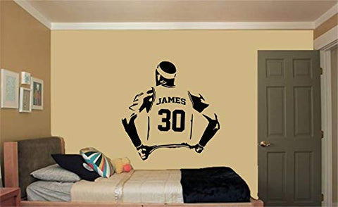 Personalized Custom Basketball Player Wall Decal - Choose Your Name & Numbers Custom Player Jerseys Vinyl Decal Sticker Decor Kids Bedroom (29" W x 30" T)