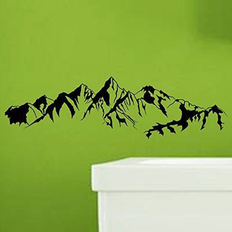 DNVEN 41 inches x 11 inches Mountain Hill Silhouette Decorative Mural Decals Stickers Art Vinyl Wall Sticker Wallpaper for Living Room Bedrooms