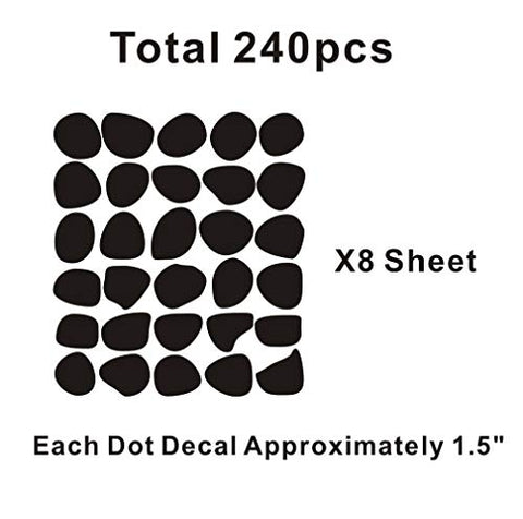 IARTTOP Black Irregular Dots Wall Decal Minimalist Geometric Decal for Kids Bedroom Classroom Decoration(240pcs Dots Sticker)