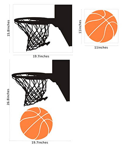 Easma Basketball Hoop Wall Decals Basketball Wall Decor Basketball Vinyl Decals Basketball Sport Decals Basketball Wall Decal Vinyl Art Sport Sticker Basketball Decals