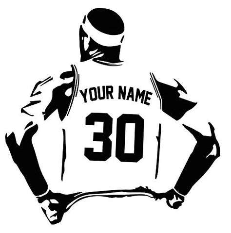 Personalized Custom Basketball Player Wall Decal - Choose Your Name & Numbers Custom Player Jerseys Vinyl Decal Sticker Decor Kids Bedroom (29" W x 30" T)