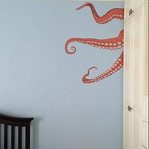 Wallums Octopus Tentacles Printed Wall Decal - Repositionable - 48"x34" - Blue