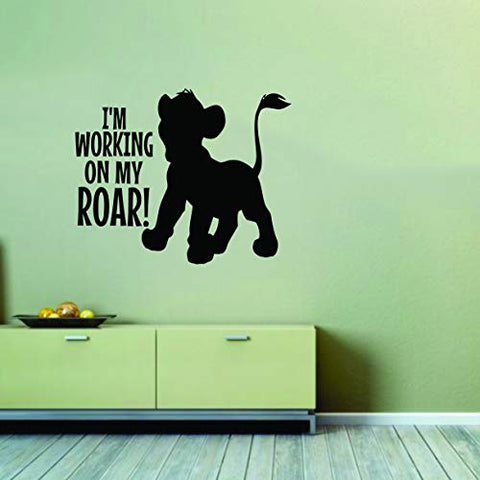 The Lion King Wall Decals for Kids Rooms Simba Mufasa Designs Decor Lions Boys Boy Childrens Creative Animated Vinyl Decal Removable Stickers for Bedrooms Artwork Creative Look Size 20x20 inch
