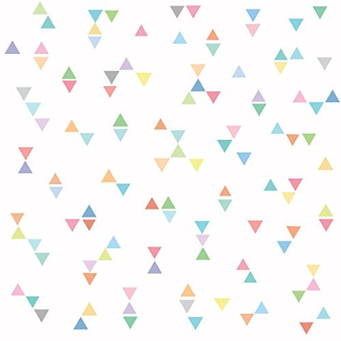 Triangle Decals 96 Pastel Sorbet Colors Triangles Decals, Geometric Triangle Wall Stickers, Fabric, Repositionable