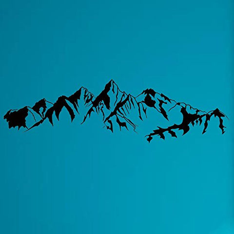 DNVEN 41 inches x 11 inches Mountain Hill Silhouette Decorative Mural Decals Stickers Art Vinyl Wall Sticker Wallpaper for Living Room Bedrooms