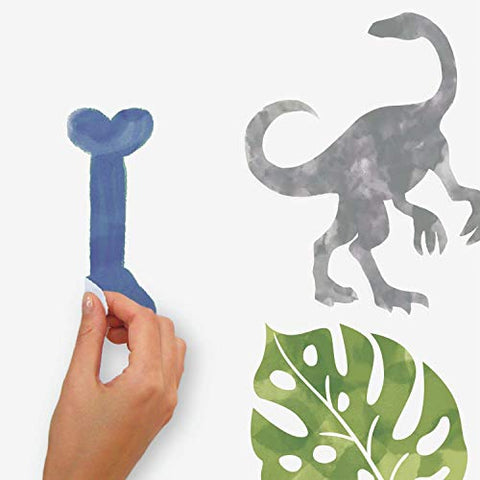 RoomMates Watercolor Dinosaur Peel And Stick Wall Decals