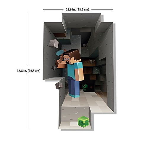 JINX Minecraft Digging Removeable Wall Cling Decal Sticker for Kids Room