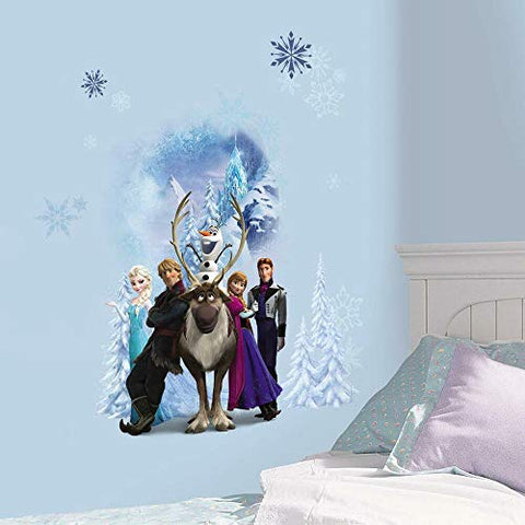 Disney Frozen Character Winter Burst Peel And Stick Giant Wall Decals
