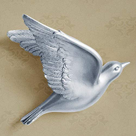 YIYIZHANG Wall Decoration Simple 3D Bird Wall Decoration Wall Hanging Wall Stickers Creative Living Room Porch Background Pendant (Color : Silver)