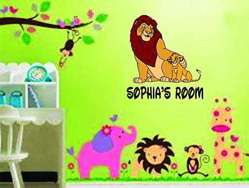 Lion King Disney Movie Cartoon Children Custom Personalized Name Stick ...