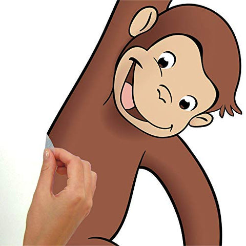 RoomMates Curious George Peel and Stick Giant Wall Decal - RMK1082GM,Multi