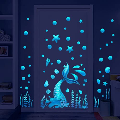 Removable 3D Removable Under The Sea Fish Wall Sticker DIY Ocean Animals  Wall Decals Whale, Shark, Squid Wall Decor Peel and Stick Art for Kids Room  Baby Bedroom Nursery Boy and Girls (