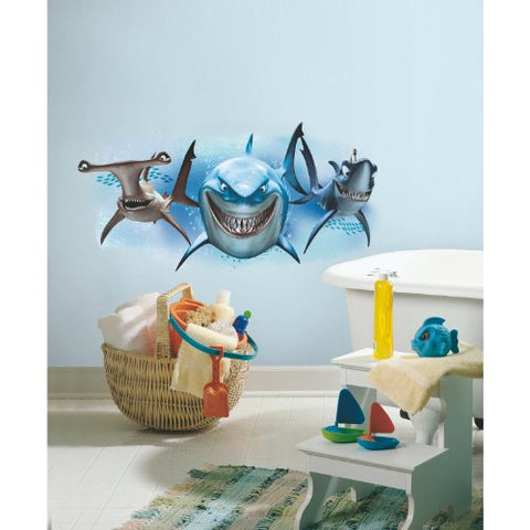 Finding Nemo Sharks Peel & Stick Giant Wall Decals, Multicolor