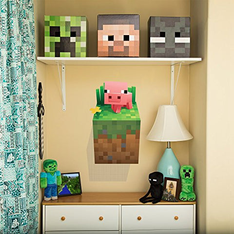JINX Minecraft Wall Cling Decal Set (Creeper, Enderman, Pig, Cow)