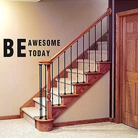 Be Awesome Today Inspirational Wall Decals Quotes,Word Wall Sticker Quotes,Motivational Wall Decal,Family Inspirational Wall Art Sticker (Black)