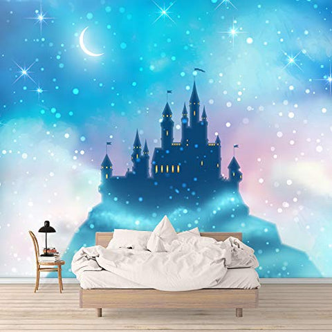 IDEA4WALL Wall Murals for Bedroom Dream Castle Large Removable Wallpaper Peel and Stick Wall Stickers - 66x96 inches