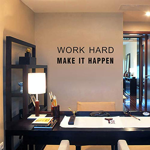 Work Hard Inspirational Wall Decals Quotes Word Wall Sticker Quotes Motivational Wall Decal Family Inspirational Wall Art Sticker