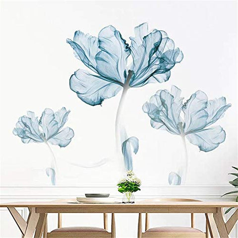 DERUN TRADING Wall Stickers & Murals Home Décor Home Décor Accents for Living Room Flower Wall Decals Home Improvement Paint Wall Treatments Wall Decals Murals Decor Vinyl Removable Mural Paper …