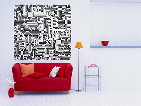 Wall Room Decor Art Vinyl Decal Sticker Electric Circuits Large Big AS504