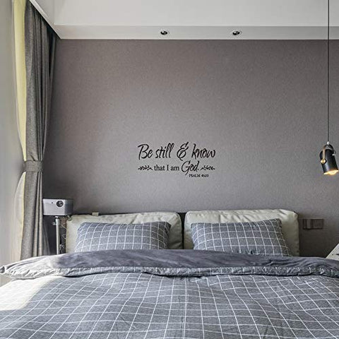 ZSSZ Be Still and Know That I Am God Psalm 46:10 Bible Verse Quotes Vinyl Wall Decal Scripture Words Christian Home Decoration