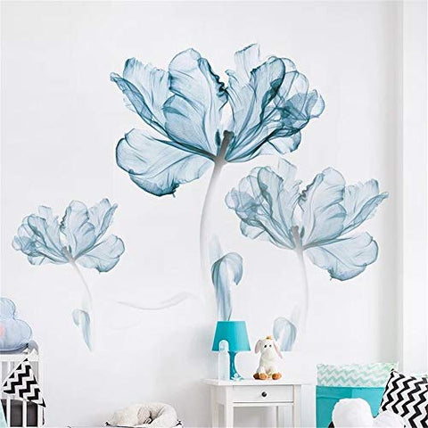 DERUN TRADING Wall Stickers & Murals Home Décor Home Décor Accents for Living Room Flower Wall Decals Home Improvement Paint Wall Treatments Wall Decals Murals Decor Vinyl Removable Mural Paper …