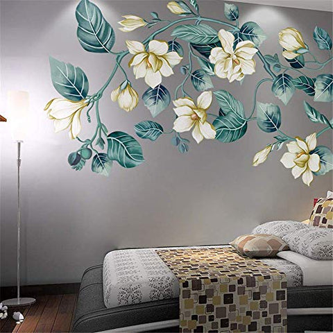 Flowers And Butterflies In Tree Floral Branch Wall Mural Removable