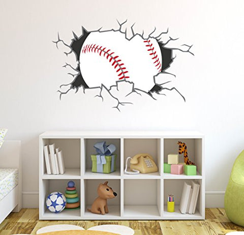 West Mountain Baseball Breaking Wall Decal Home Decor Art Vinyl Sticker