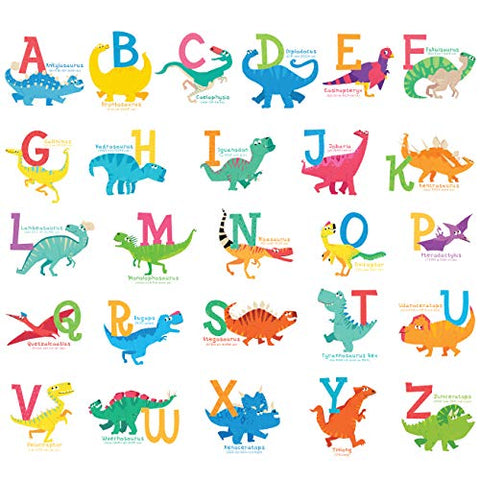 DECOWALL DW-1803 A-Z Dinosaur Alphabet Kids Wall Stickers Wall