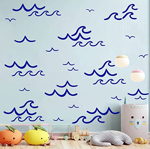 Ocean Waves Wall Decals Ocean Wall Stickers for Wall Removable