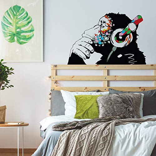 Banksy Thinking Monkey Gorilla Graffiti Canvas Art Print - Street Art Wall Decor 1073