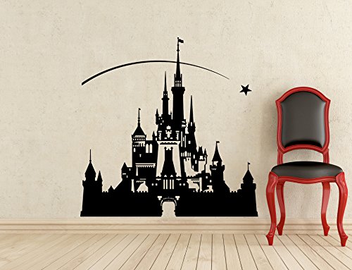 Disneyland Castle Wall Decal Nursery Vinyl Sticker Home Art Wall Decor ...