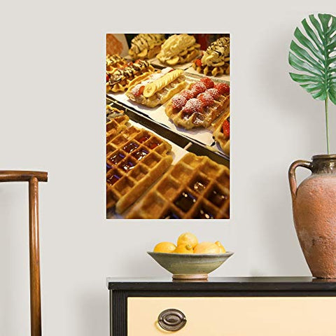 CANVAS ON DEMAND Waffles, Brussels, Belgium, Europe Wall Decal, 16"x24"